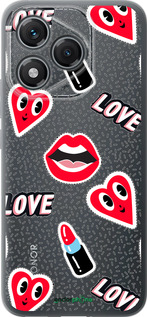 Силиконовый чехол Стикеры v3 для Huawei Honor 400 Lite 5G - 5502u-3993 изображение 