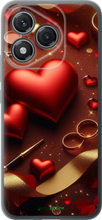 Силиконовый чехол Сердечки v3 для Huawei Honor 400 Lite 5G - 5833u-3993 изображение 