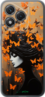 Силиконовый чехол Чехол для телефона Девушка с оранжевыми бабочками для Huawei Honor 400 Lite 5G - 5940u-3993 изображение 
