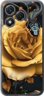 Силиконовый чехол Black snake and golden rose для Huawei Honor 400 Lite 5G - 6068u-3993 изображение 