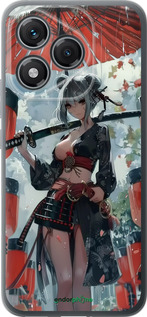 Силиконовый чехол Гейша-воин для Huawei Honor 400 Lite 5G - 6124u-3993 изображение 