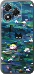 Силиконовый чехол із зображенням водяних лілій та кішок для Huawei Honor 400 Lite 5G - 6257u-3993 изображение 