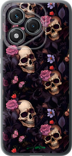 Силиконовый чехол Черепа и розы для Huawei Honor 400 Lite 5G - 6316u-3993 изображение 