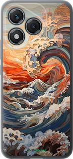 Силиконовый чехол Арт волны для Huawei Honor 400 Lite 5G - 6324u-3993 изображение 