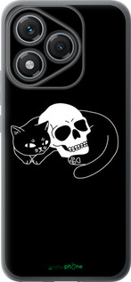 Силиконовый чехол С изображением кота и черепа для Huawei Honor 400 Lite 5G - 6491u-3993 изображение 