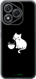 Силиконовый чехол С милым котом на черном фоне для Huawei Honor 400 Lite 5G - 6528u-3993 изображение 