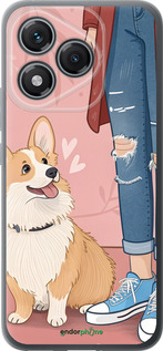 Силиконовый чехол Корги 3 для Huawei Honor 400 Lite 5G - 6707u-3993 изображение 