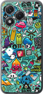 Силиконовый чехол Стикер бомбинг 1 для Huawei Honor 400 Lite 5G - 693u-3993 изображение 