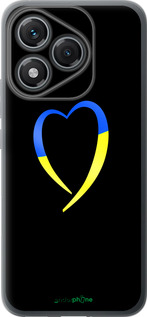 Силиконовый чехол Жёлто-голубое сердце для Huawei Honor 400 Lite 5G - 885u-3993 изображение 