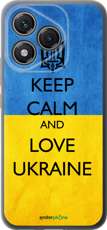 Силиконовый чехол Keep calm and love Ukraine v2 для Huawei Honor 400 Lite 5G - 1114u-3993 изображение 