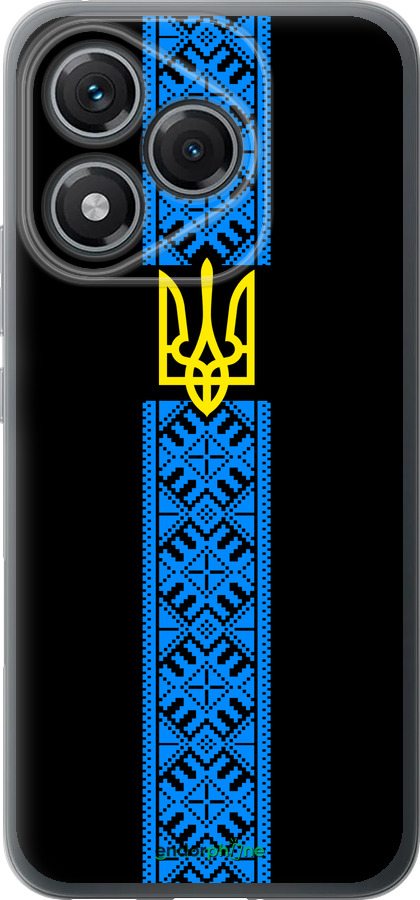 Силиконовый чехол Тризуб в вышиванке для Huawei Honor 400 Lite 5G - 1158u-3993 изображение 