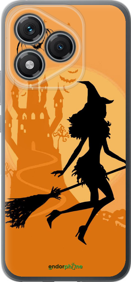 Силиконовый чехол Ведьма на метле для Huawei Honor 400 Lite 5G - 1184u-3993 изображение 