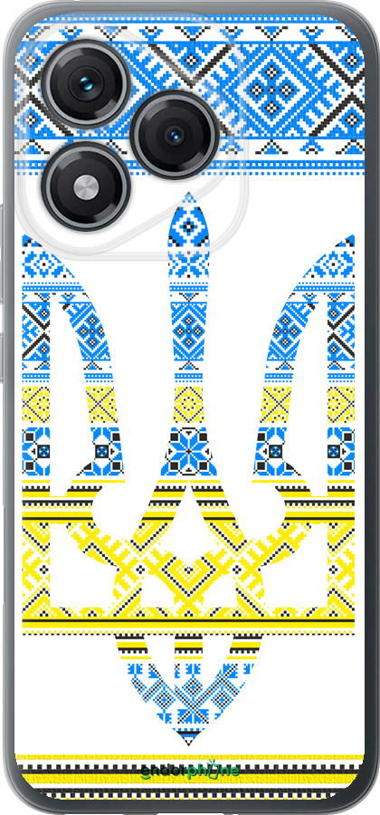 Силиконовый чехол Герб - вышиванка желто-голубая для Huawei Honor 400 Lite 5G - 1197u-3993 изображение 