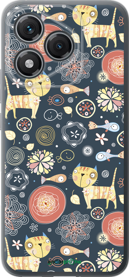 Силиконовый чехол Котята v4 для Huawei Honor 400 Lite 5G - 1224u-3993 изображение 