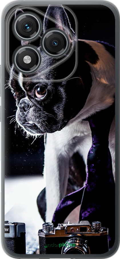 Силиконовый чехол Бульдог-фотограф для Huawei Honor 400 Lite 5G - 142u-3993 изображение 