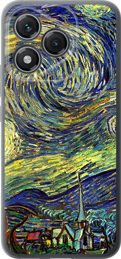 Силиконовый чехол Винсент Ван Гог. Звёздная ночь для Huawei Honor 400 Lite 5G - 163u-3993 изображение 