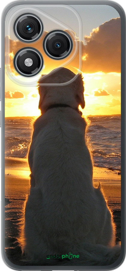 Силиконовый чехол Закат и собака для Huawei Honor 400 Lite 5G - 3966u-3993 изображение 