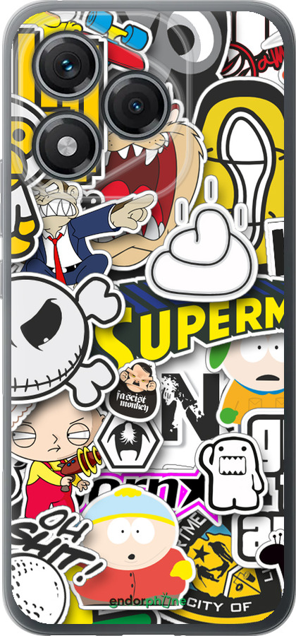 Силиконовый чехол Popular logos для Huawei Honor 400 Lite 5G - 4023u-3993 изображение 