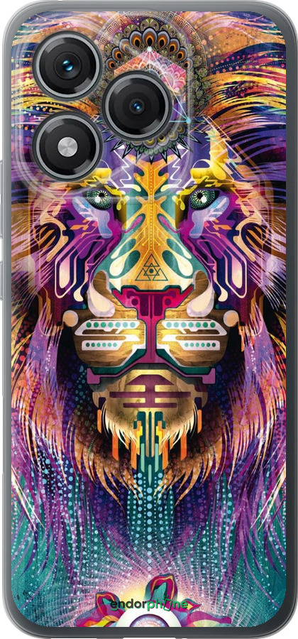 Силиконовый чехол Люминесцентный лев для Huawei Honor 400 Lite 5G - 4037u-3993 изображение 