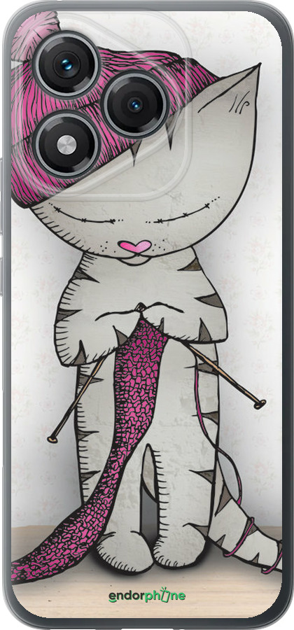 Силиконовый чехол Кошка рукодельница для Huawei Honor 400 Lite 5G - 4056u-3993 изображение 