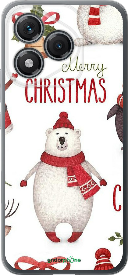 Силиконовый чехол Merry Christmas для Huawei Honor 400 Lite 5G - 4106u-3993 изображение 