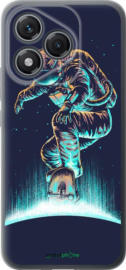 Силиконовый чехол Космонавт на скейтборде для Huawei Honor 400 Lite 5G - 4145u-3993 изображение 