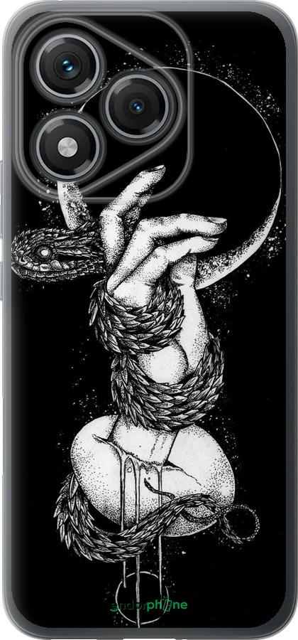 Силиконовый чехол Змея в руке для Huawei Honor 400 Lite 5G - 4149u-3993 изображение 