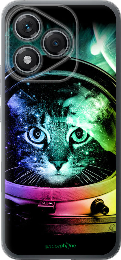 Силиконовый чехол Кот-астронавт для Huawei Honor 400 Lite 5G - 4154u-3993 изображение 