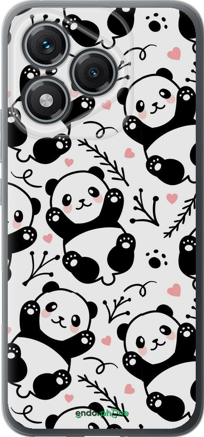 Силиконовый чехол Панды для Huawei Honor 400 Lite 5G - 4318u-3993 изображение 