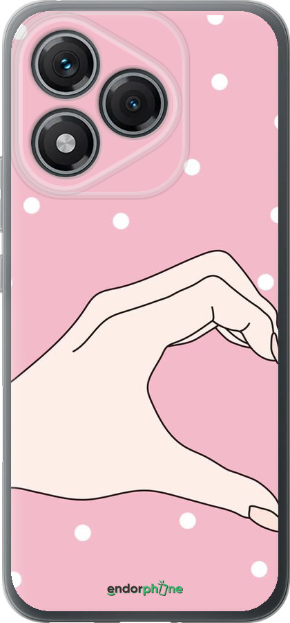 Силиконовый чехол Половинка сердца для Huawei Honor 400 Lite 5G - 4340u-3993 изображение 