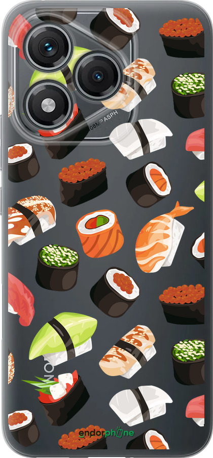 Силиконовый чехол Суши для Huawei Honor 400 Lite 5G - 4404u-3993 изображение 