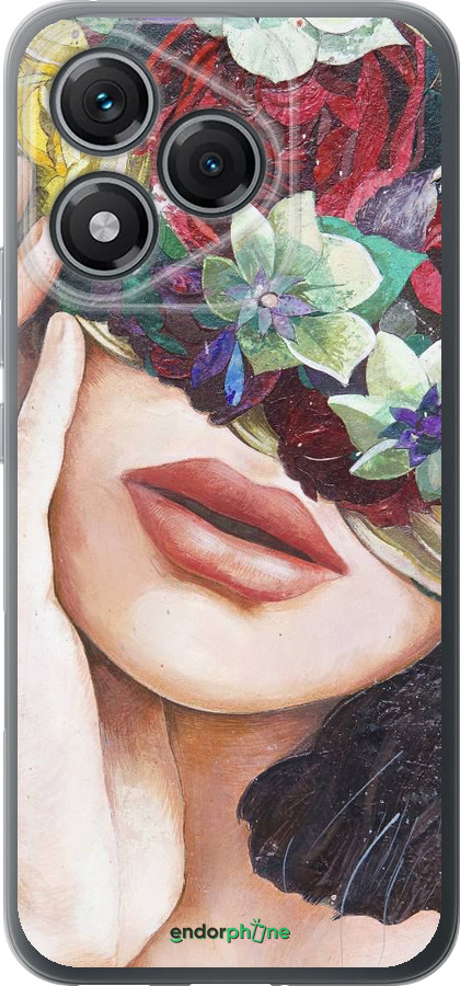 Силиконовый чехол Head Flower для Huawei Honor 400 Lite 5G - 4460u-3993 изображение 