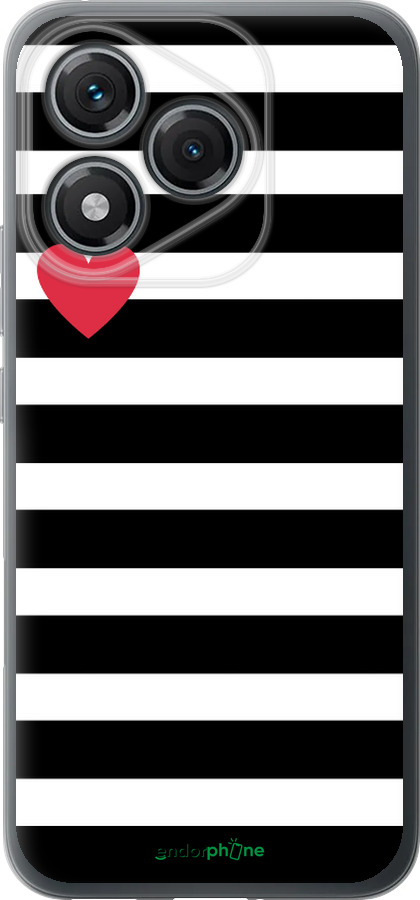 Силиконовый чехол Черно-белые полосы для Huawei Honor 400 Lite 5G - 4461u-3993 изображение 