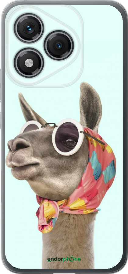 Силиконовый чехол Модная лама для Huawei Honor 400 Lite 5G - 4479u-3993 изображение 