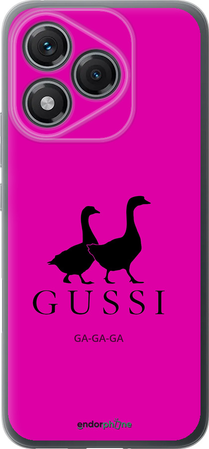 Силиконовый чехол Гуси для Huawei Honor 400 Lite 5G - 4561u-3993 изображение 