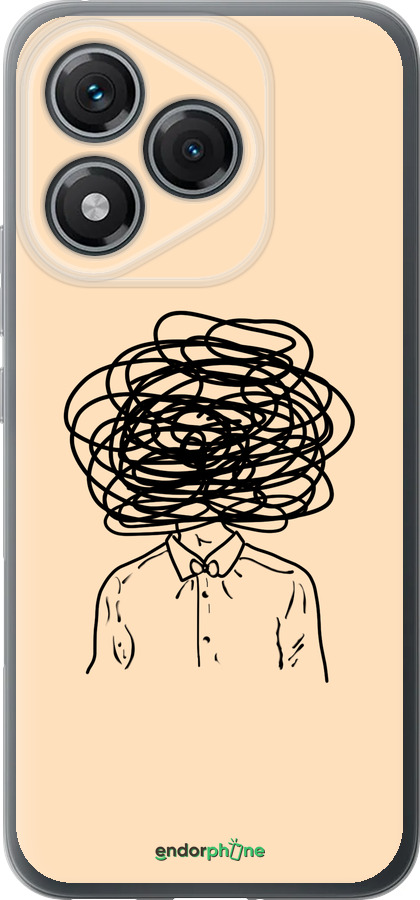 Силиконовый чехол Мысли для Huawei Honor 400 Lite 5G - 4568u-3993 изображение 