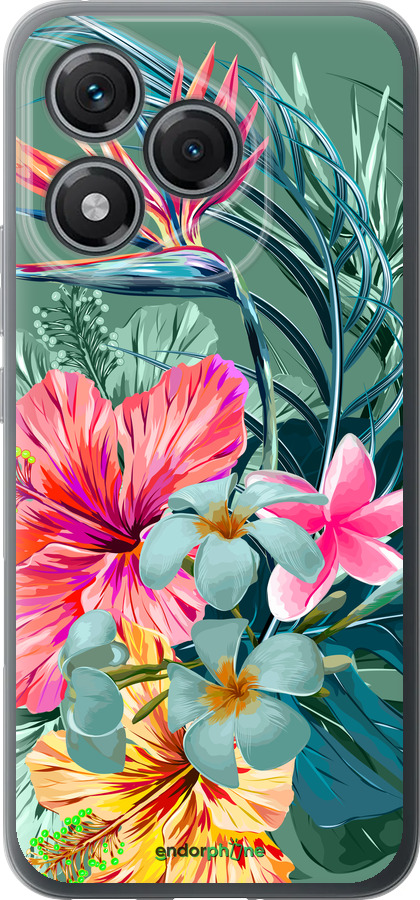 Силиконовый чехол Тропические цветы v1 для Huawei Honor 400 Lite 5G - 4667u-3993 изображение 