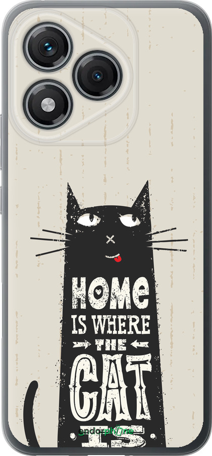 Силиконовый чехол Кот для Huawei Honor 400 Lite 5G - 4671u-3993 изображение 