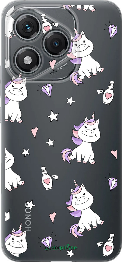 Силиконовый чехол Единорожка v2 для Huawei Honor 400 Lite 5G - 4703u-3993 изображение 