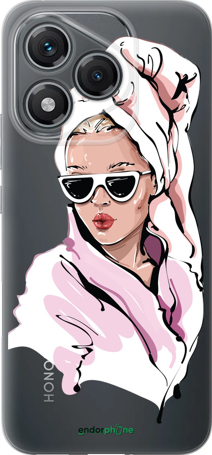 Силиконовый чехол Девушка в очках 2 для Huawei Honor 400 Lite 5G - 4714u-3993 изображение 