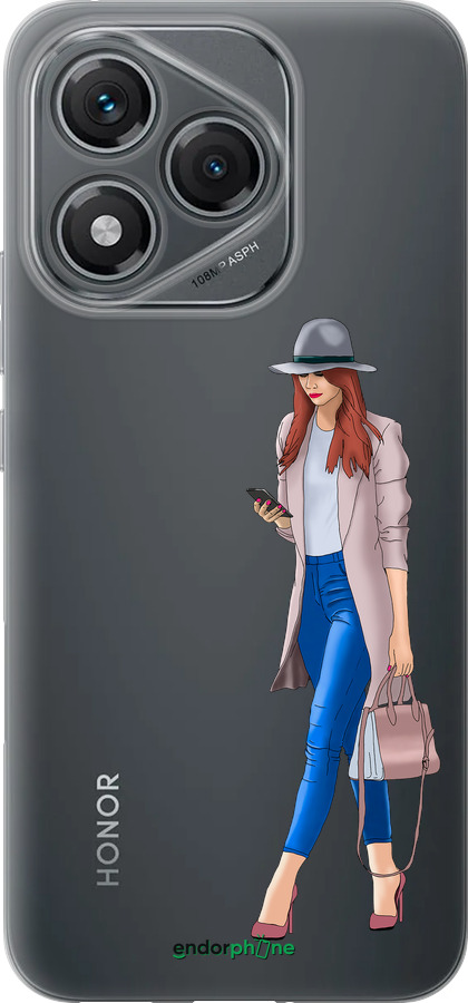 Силиконовый чехол Девушка 1 для Huawei Honor 400 Lite 5G - 4751u-3993 изображение 