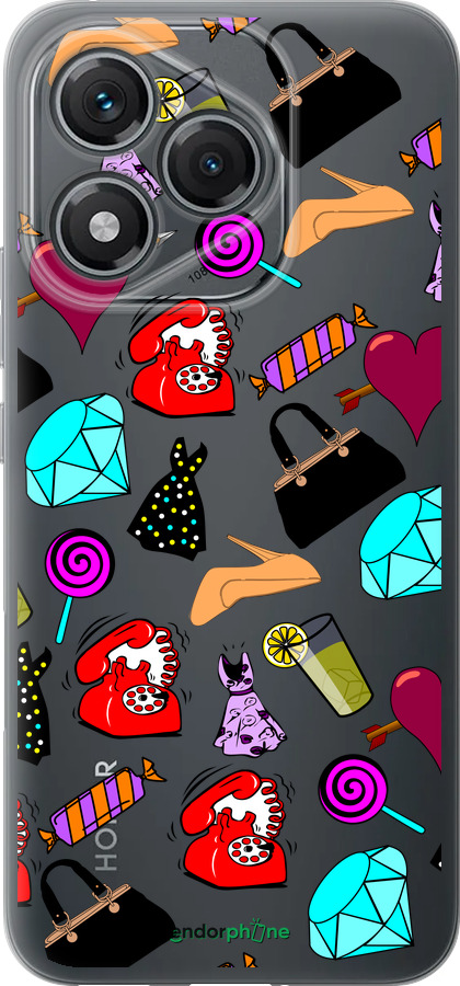 Силиконовый чехол stickers для Huawei Honor 400 Lite 5G - 4757u-3993 изображение 