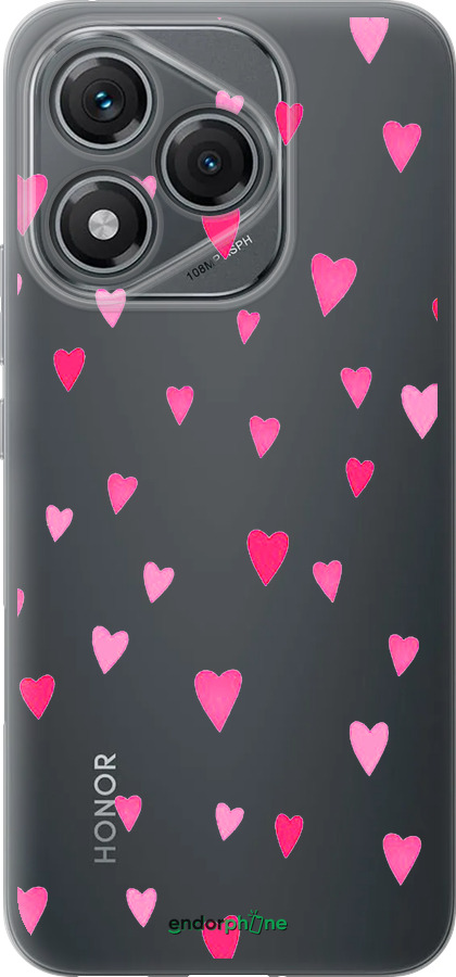Силиконовый чехол Сердечки 2 для Huawei Honor 400 Lite 5G - 4763u-3993 изображение 