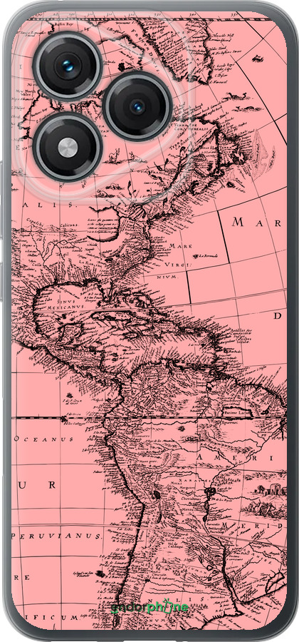 Силиконовый чехол Карта для Huawei Honor 400 Lite 5G - 4794u-3993 изображение 