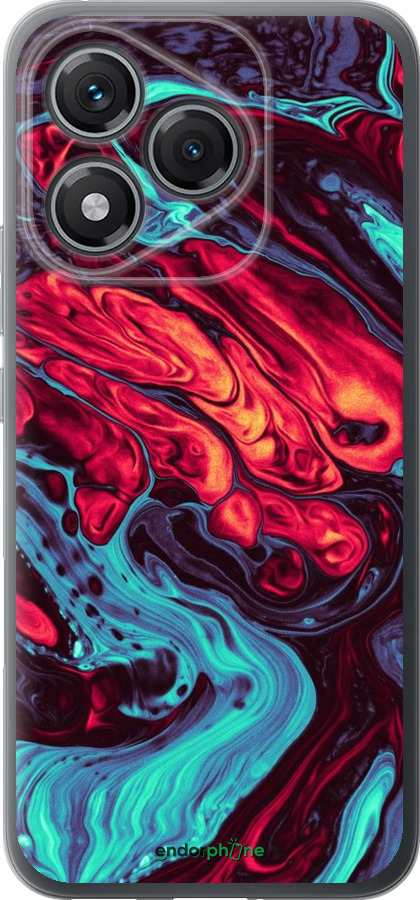 Силиконовый чехол Синяя красная абстакция для Huawei Honor 400 Lite 5G - 5339u-3993 изображение 