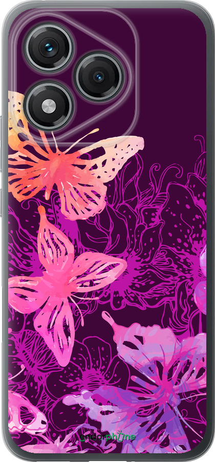 Силиконовый чехол Бабочки v2 для Huawei Honor 400 Lite 5G - 5475u-3993 изображение 