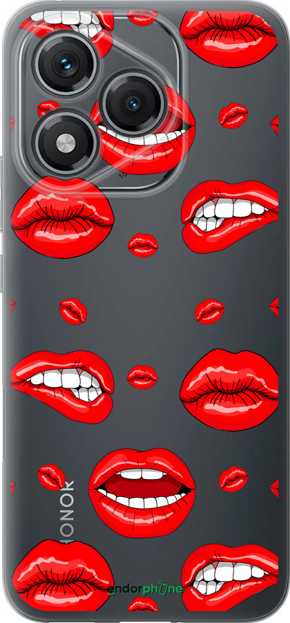 Силиконовый чехол Губы v3 для Huawei Honor 400 Lite 5G - 5477u-3993 изображение 