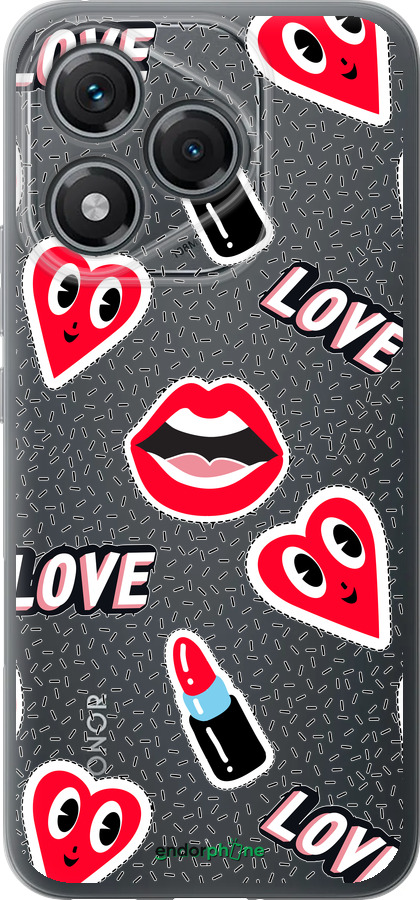 Силиконовый чехол Стикеры v3 для Huawei Honor 400 Lite 5G - 5502u-3993 изображение 