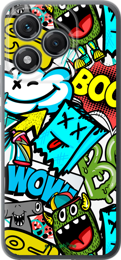 Силиконовый чехол Стикеры v4 для Huawei Honor 400 Lite 5G - 5508u-3993 изображение 