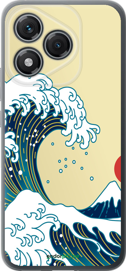 Силиконовый чехол Японские волны для Huawei Honor 400 Lite 5G - 5533u-3993 изображение 